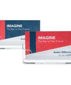 Deflecto Business Card Holders - 1.8" x 3.9" x 1.4" x - Plastic - 2 / Pack - Clear