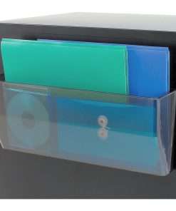 Deflecto Magnetic DocuPocket - 1 Compartment(s) - 6.4" Height x 15" Width x 3" Depth - Smoke - Plastic - 1 Each