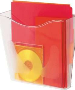 Deflecto Euro-Style DocuPocket - 1 Pocket(s) - 10" Height x 10.9" Width x 10.3" Depth - Clear - Plastic - 1 Each