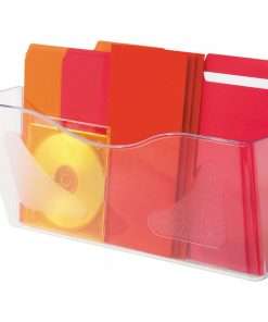 Deflecto Euro-Style DocuPocket - 1 Pocket(s) - 6.6" Height x 15" Width x 4" Depth - Clear - Plastic - 1 Each