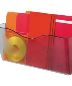 Deflecto Euro-Style DocuPocket - 1 Pocket(s) - 6.6" Height x 15" Width x 4" Depth - Smoke - Plastic - 1 Each