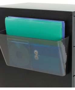 Deflecto Magnetic DocuPocket - 7" Height x 13" Width x 4" Depth - Smoke - Plastic - 1 Each