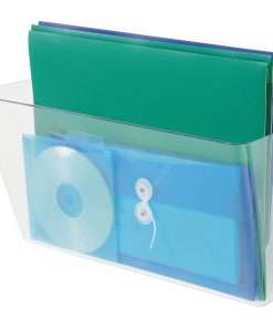 Deflecto EZ Link Stackable DocuPocket - 1 Compartment(s) - 7" Height x 16.3" Width x 4" Depth - Stackable - Clear - 1 Each