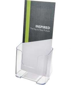 Deflecto Single Compartment DocuHolder - 1 Pocket(s) - 7.8" Height x 4.4" Width x 3.3" Depth - Desktop - Clear - Plastic - 1 Each