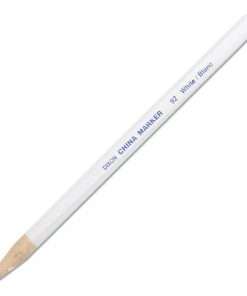 Dixon Phano Nontoxic China Markers - White Lead - White Barrel - 1 Dozen