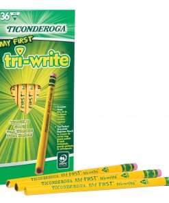 Ticonderoga Tri-Write Beginner No. 2 Pencils - #2 Lead - Yellow Barrel - 36 / Box