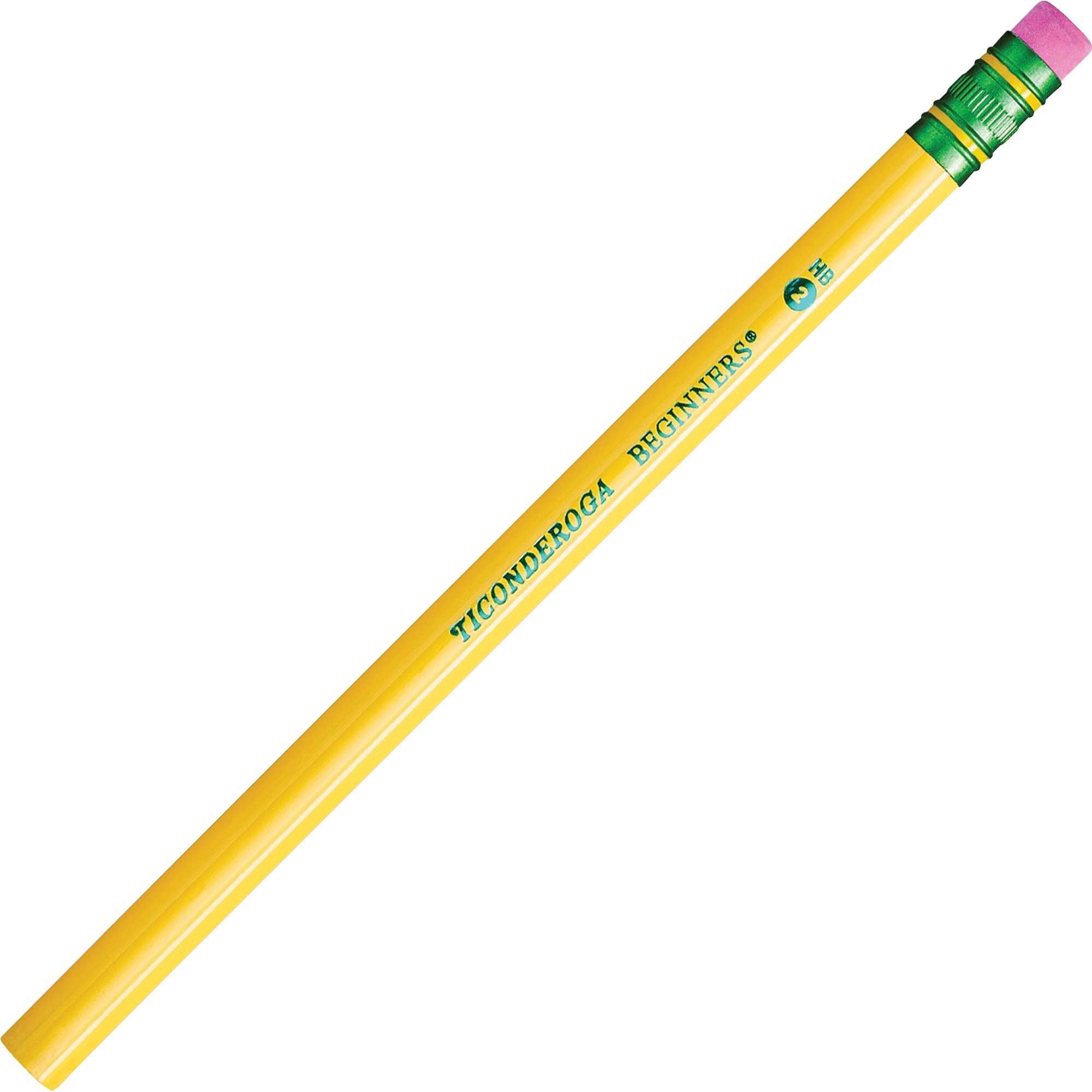 Ticonderoga Beginner Pencil with Eraser - #2 Lead - Yellow Barrel - 1 Dozen