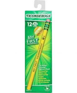 Ticonderoga My First Pencil with Eraser - #2 Lead - Yellow Barrel - 1 Dozen