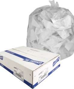 Genuine Joe Clear Trash Can Liners - Small Size - 16 gal Capacity - 24" Width x 33" Length - 0.60 mil (15 Micron) Thickness - Low Density - Clear - 500/Carton