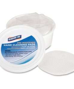 Genuine Joe Pre-moistened Hand Cleaning Pads - 3" Roll Diameter - White - Quick Drying, Pre-moistened, Non-irritating - For Multi Surface, Hand, Tools - 50 Per Pack - 1 Each