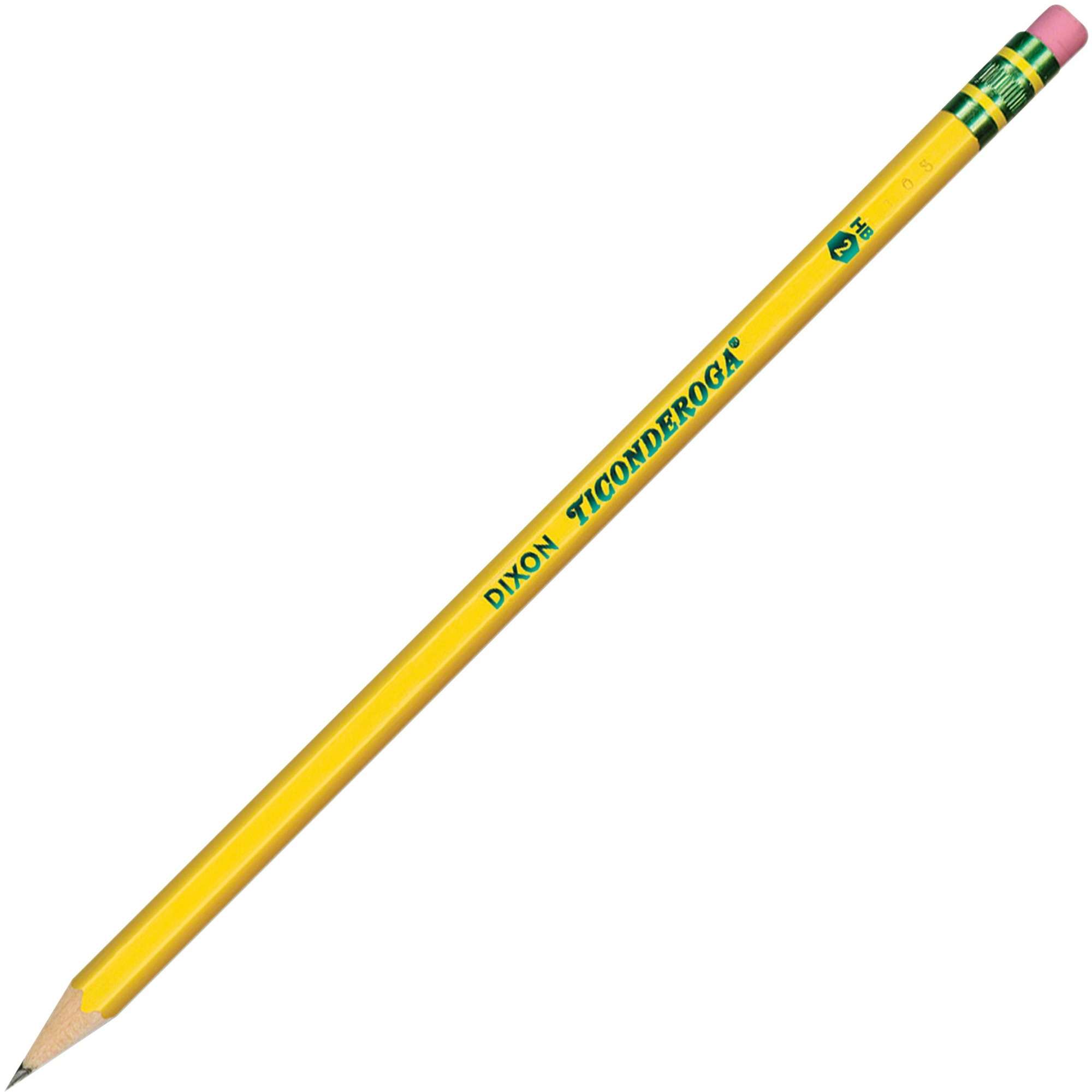 Ticonderoga Presharpened No. 2 Pencils - #2 Lead - Yellow Cedar Barrel - 1 Dozen
