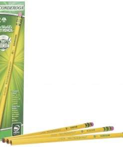 Ticonderoga Wood-Case Pencils - #1 Lead - Yellow Barrel - 1 Dozen