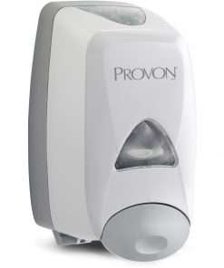 Provon FMX-12 Foam Soap Dispenser - Manual - 1.32 quart Capacity - Key Lock, Soft Push, Site Window - Dove Gray - 1Each