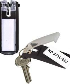 DURABLE&reg; Key Tag - Plastic - 6 / Pack - Black
