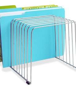 Fellowes Wire File Sorter - 11 Compartment(s) - 11 Divider(s) - 8" Height x 9" Width x 11.4" Depth - Desktop - Silver - Steel - 1 Each