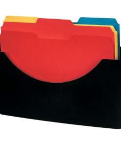 Fellowes Partition Additions&trade; File Pocket - 375 x Sheet - 1.50" - 7.8" Height x 14" Width x 2.5" Depth - Adjustable - 99% Recycled - Dark Graphite - Plastic, Stainless Steel - 1 Each