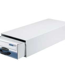 Stor/Drawer&reg; Steel Plus&trade; - Check - Internal Dimensions: 9.25" Width x 23.25" Depth x 4.38" Height - External Dimensions: 10.5" Width x 25.3" Depth x 5.3" Height - Medium Duty - Stackable - Steel, Plastic - White, Blue - For File - Recycled - 12 / Carton