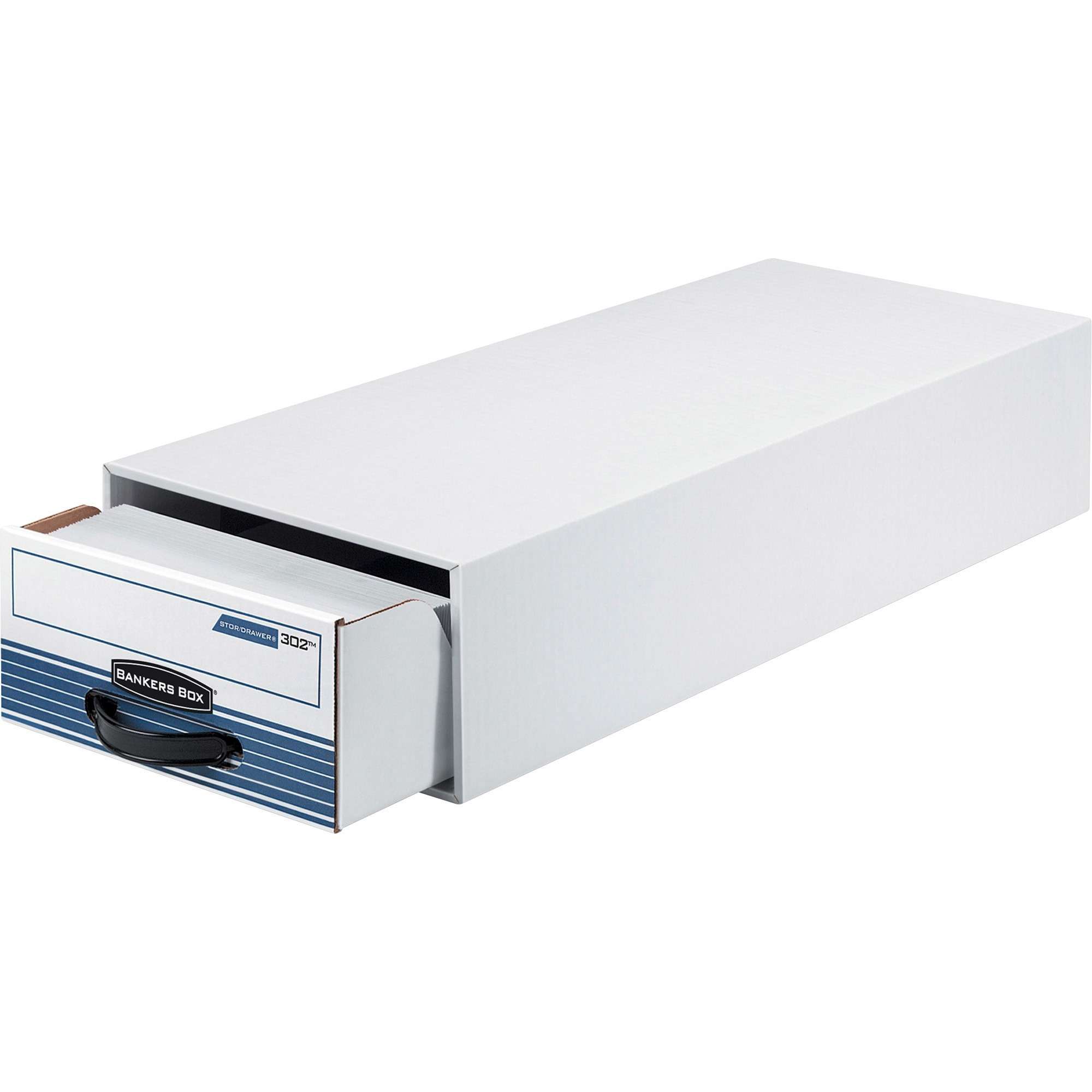 Stor/Drawer® Steel Plus™ - Check - Internal Dimensions: 9.25" Width x 23.25" Depth x 4.38" Height - External Dimensions: 10.5" Width x 25.3" Depth x 5.3" Height - Medium Duty - Stackable - Steel, Plastic - White, Blue - For File - Recycled - 12 / Carton