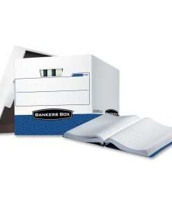 Bankers Box Data-Pak Computer Paper - Internal Dimensions: 12.75" Width x 16" Depth x 12.50" Height - External Dimensions: 13.8" Width x 17.8" Depth x 13" Height - Lift-off Closure - Heavy Duty - Stackable - White, Blue - For Document - Recycled - 12 / Carton