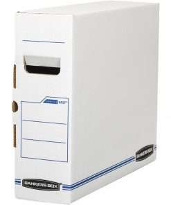 Bankers Box X-Ray Film Storage Boxes - Internal Dimensions: 5" Width x 18.75" Depth x 14.88" Height - External Dimensions: 5.3" Width x 19.8" Depth x 15.8" Height - Side Tuck, Locking Tab Closure - Heavy Duty - White, Blue - For Document - Recycled - 6 / Carton