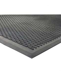 Genuine Joe Clean Step Scraper Floor Mats - Outside Entrance, Outdoor - 72" Length x 48" Width - Rubber - Black