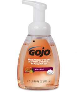 Gojo&reg; Premium Foam Antibacterial Handwash - Fresh Fruit Scent - 7.5 fl oz (221.8 mL) - Pump Bottle Dispenser - Hand - Orange - Rich Lather - 1 Each