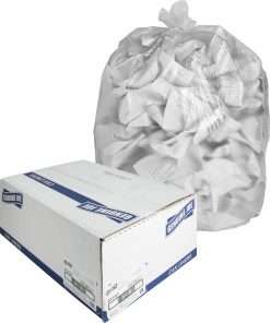 Genuine Joe High-Density Can Liners - Medium Size - 33 gal Capacity - 33" Width x 40" Length - 0.43 mil (11 Micron) Thickness - High Density - Clear - Resin - 500/Carton - 25 Per Roll - Office Waste, Industrial Trash