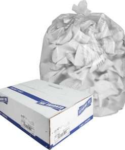 Genuine Joe High-density Can Liners - Large Size - 45 gal Capacity - 40" Width x 48" Length - 0.63 mil (16 Micron) Thickness - High Density - Clear - Resin - 10/Carton - 25 Per Roll - Office Waste, Industrial Trash