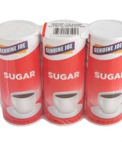 Genuine Joe 20 oz. Sugar Canister - Canister - 20 oz (567 g) - Natural Sweetener - 3/Pack