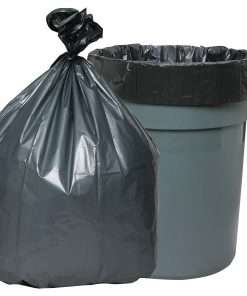 Genuine Joe Maximum Strength Trash Can Liner - Medium Size - 33 gal Capacity - 33" Width x 40" Length - 1.35 mil (34 Micron) Thickness - Low Density - Silver - Resin - 100/Carton