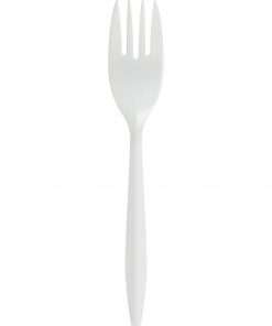 Genuine Joe Medium-weight Cutlery - 1000/Carton - Polypropylene - White