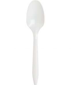 Genuine Joe Medium-weight Cutlery - 1000/Carton - Polypropylene - White