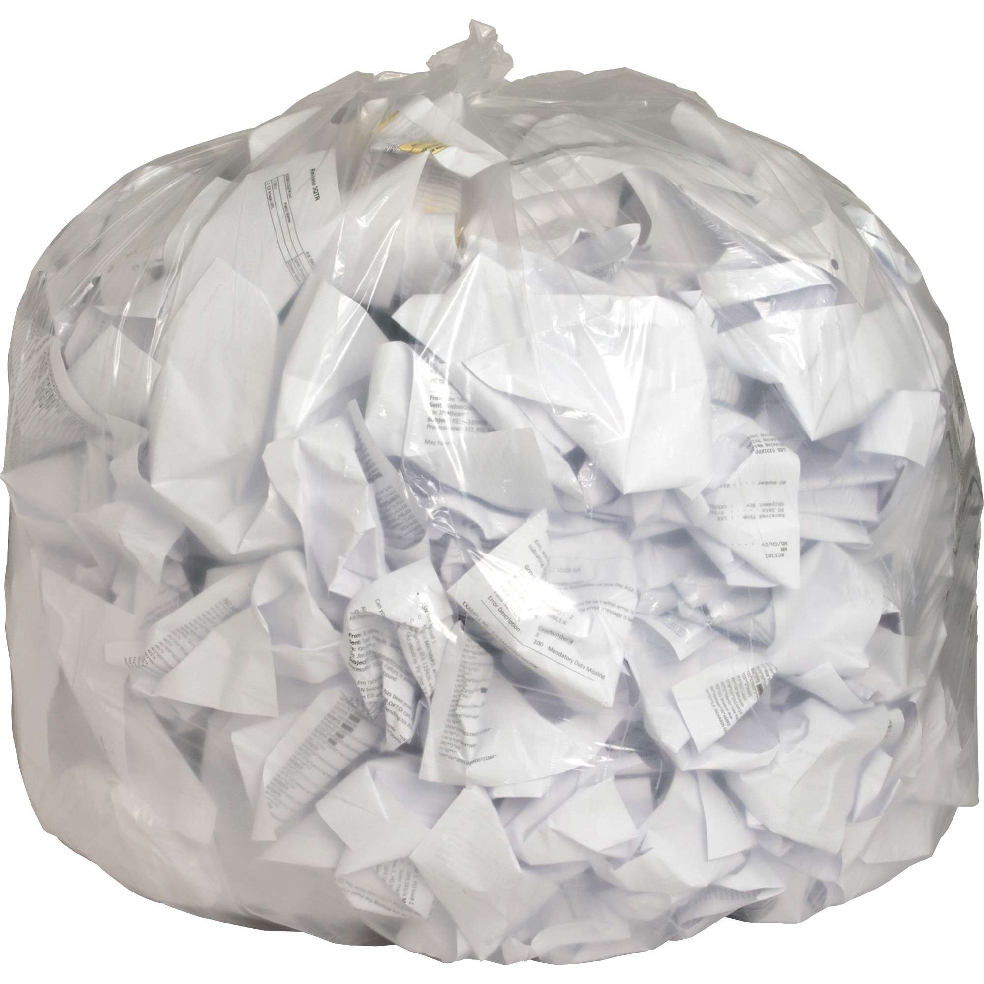Genuine Joe Clear Trash Can Liners - 56 gal Capacity - 43" Width x 48" Length - 0.80 mil (20 Micron) Thickness - Low Density - Clear - Film - 100/Carton - Multipurpose