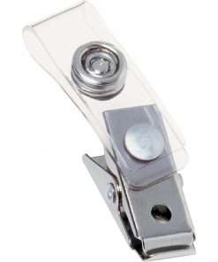 GBC ID Badge Clip - Polypropylene - 100 / Box - Clear