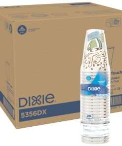 Dixie PerfecTouch Insulated Paper Hot Coffee Cups by GP Pro - 25 / Pack - 16 fl oz - 20 / Carton - Paper - Hot Drink