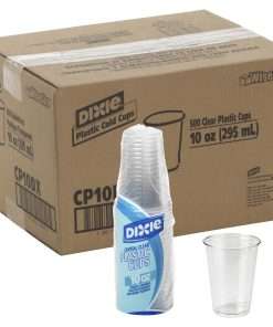 Dixie Cold Cups by GP Pro - 25 / Pack - 10 fl oz - 20 / Carton - Clear - Plastic - Cold Drink
