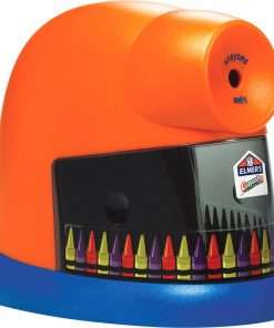 Elmer's CrayonPro Electric Sharpener - 1 Hole(s) - 6.1" Height x 4.6" Width x 7.9" Depth - Plastic - Orange - 1 Each