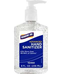 Genuine Joe Hand Sanitizer - 8 fl oz (236.6 mL) - Pump Bottle Dispenser - Hand - Clear - 1 Each