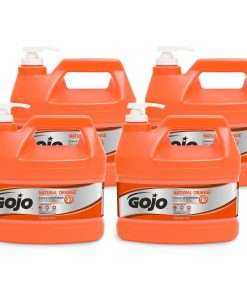 Gojo&reg; Natural Orange Pumice Hand Cleaner - Citrus Scent - 1 gal (3.8 L) - Hand - White - 4 / Carton
