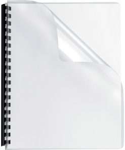 Fellowes Crystals Clear Oversize PVC Covers - 11.3" Height x 8.8" Width x 0" Depth - 8 3/4" x 11 1/4" Sheet - Rectangular - Clear - Plastic, Polyvinyl Chloride (PVC) - 25 / Pack