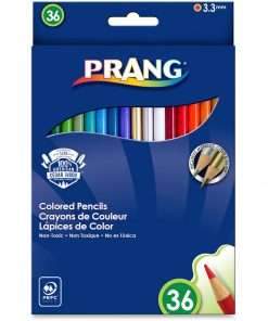 Dixon Prang 7" Colored Pencil - 3.3 mm Lead Diameter - Assorted Wood Barrel - 36 / Set