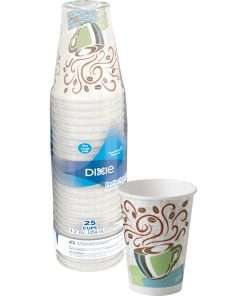 Dixie PerfecTouch Cup - 12 fl oz - Cone - 25 / Pack - Coffee Haze - Paper - Hot Drink, Coffee