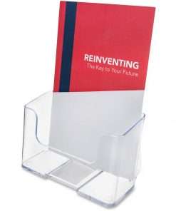 Deflecto Single Compartment DocuHolder - 1 Compartment(s) - 7.8" Height x 6.5" Width x 3.8" Depth - Desktop - Booklet Size - Clear - Plastic - 1 Each
