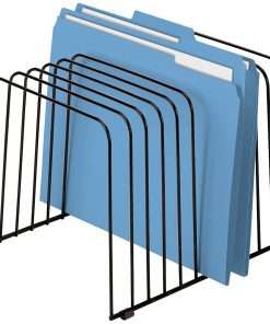 Fellowes Wire File Sorter - 11 Divider(s) - 8" Height x 9" Width x 11.4" Depth - Desktop - Black - Steel - 1 Each