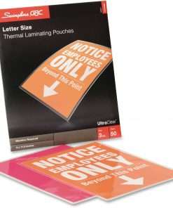 GBC Ultra Clear Thermal Laminating Pouches - Sheet Size Supported: Letter 8.50" Width x 11" Length - Laminating Pouch/Sheet Size: 9" Width x 11.50" Length x 3 mil Thickness - Glossy - for Document, Photo - Flexible, Wear Resistant, Tear Resistant - Clear - 50 / Box