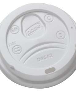 Dixie Drink-thru Lid - Round - Plastic - 100 / Pack - White