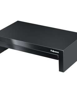 Fellowes Designer Suites&trade; Monitor Riser - Up to 21" Screen Support - 40 lb Load Capacity - 4.4" Height x 16" Width x 9.4" Depth - Desktop - Black, Pearl