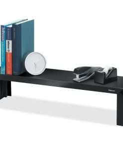 Fellowes Designer Suites&trade; Shelf - 6.8" Height x 26" Width x 7" Depth - Desktop - Stackable - Black, Pearl - 1 Each