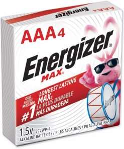 Energizer MAX Alkaline AAA Batteries - For Multipurpose - AAA - 1.5 V DC - 4 / Pack