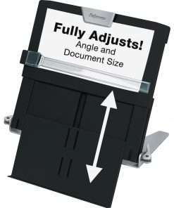 Professional Series In-Line Document Holder - Horizontal - 7.5" x 12" x 2.5" x - 1 Each - Black